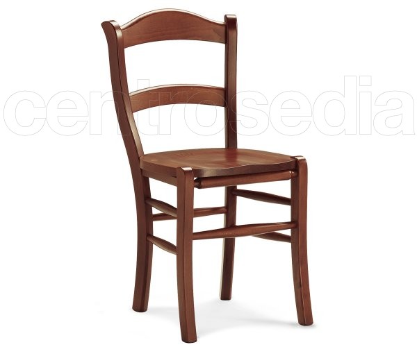 "Pienza" Wooden Chair - Wood Seat