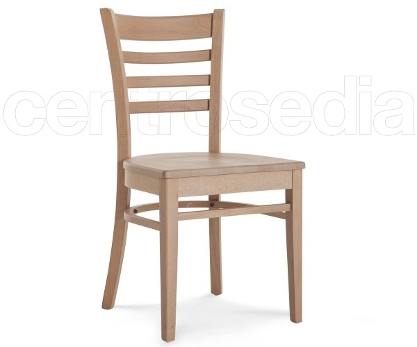 "Vera" Wooden Chair - Wooden Seat