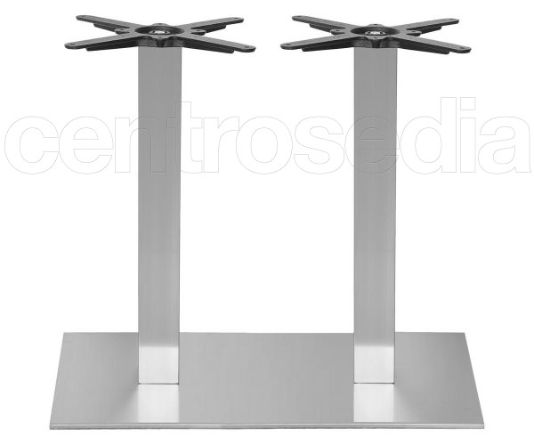 Munich 83 Stainless Steel Double Table Base