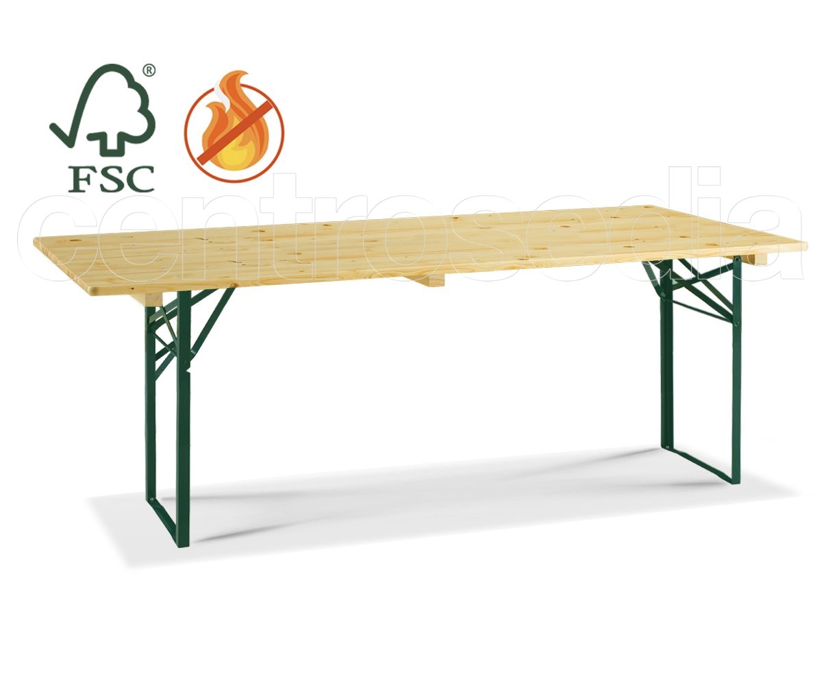 Noleggio tavolo pieghevole in legno per eventi - Punto Noleggio